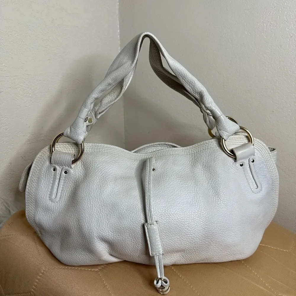 💯 Authentic Celine White Leather Bittersweet Hobo🍀